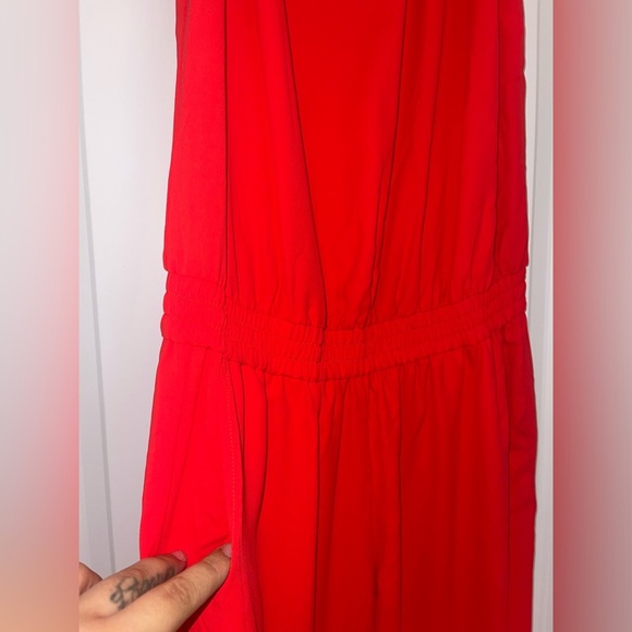 Amanda Uprichard Red Josephina Tracksuit Crimson romper romantic feminine large - Picture 6 of 10